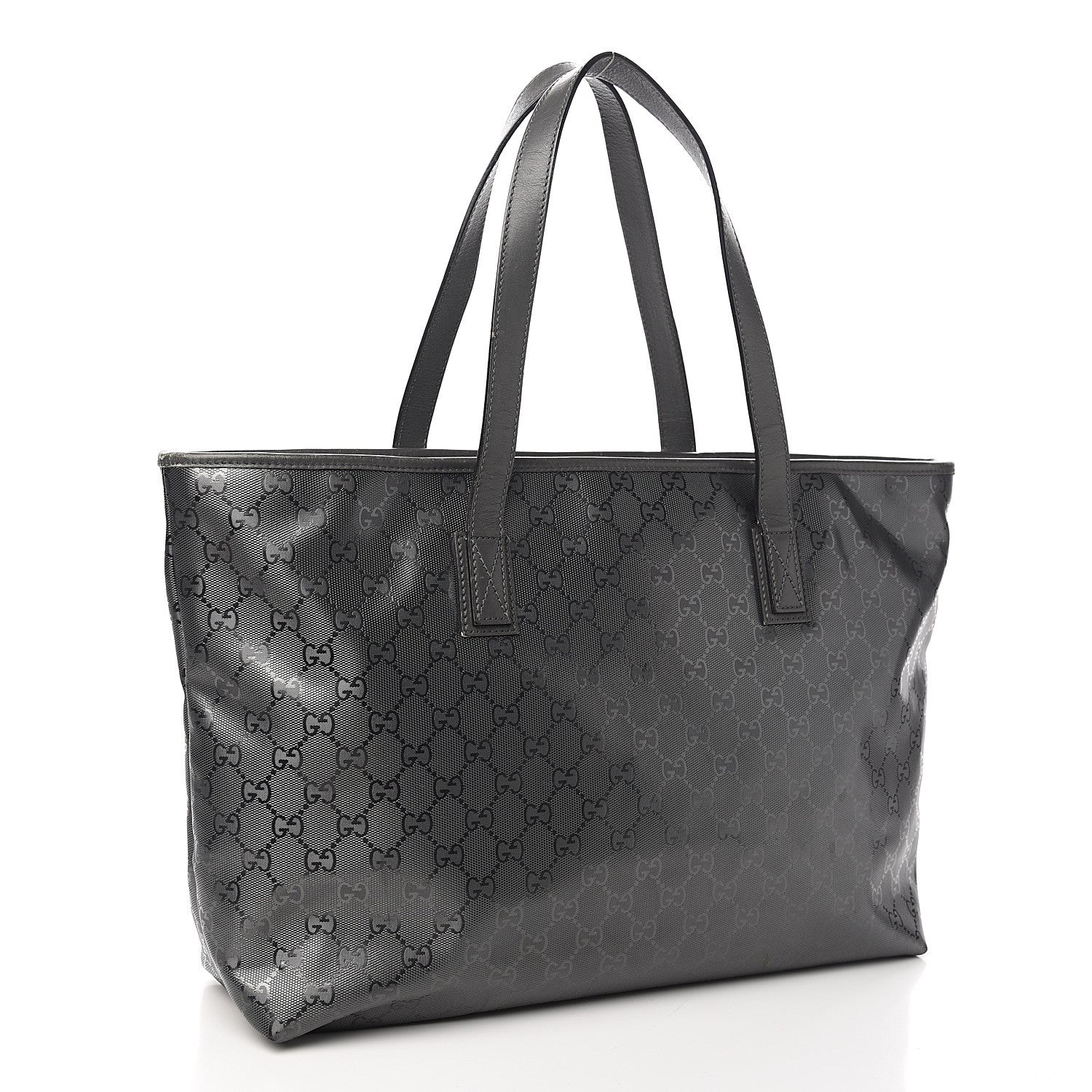 Gucci Imprime Monogram Medium Zippered Shopping Tote Pewter 2 of 11