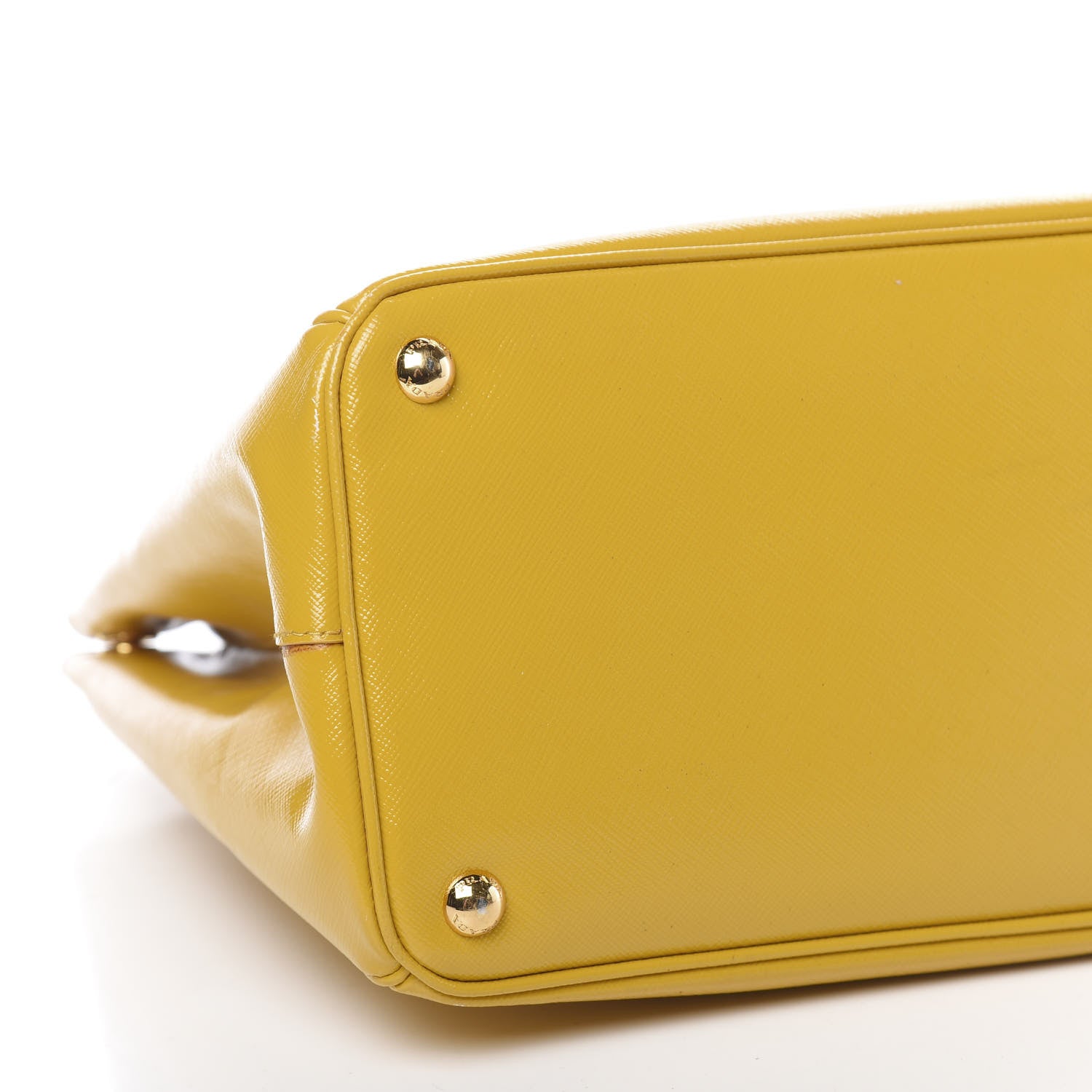 Prada Saffiano Vernice Parabole Tote Mimosa 12 of 13