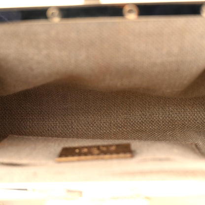 Gucci Metallic Grained Calfskin Crystal Frame Evening Bag Bronze 5 of 14