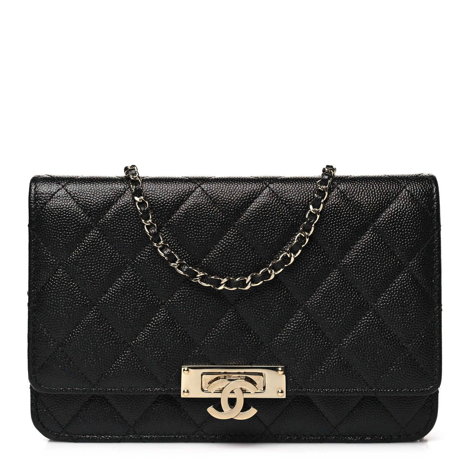 Chanel Caviar Quilted Golden Class Wallet On Chain WOC Black 1 of 12