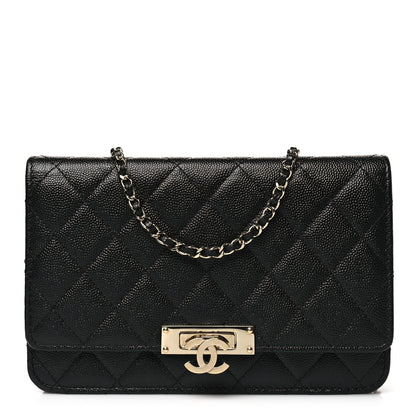 Chanel Caviar Quilted Golden Class Wallet On Chain WOC Black 1 of 12