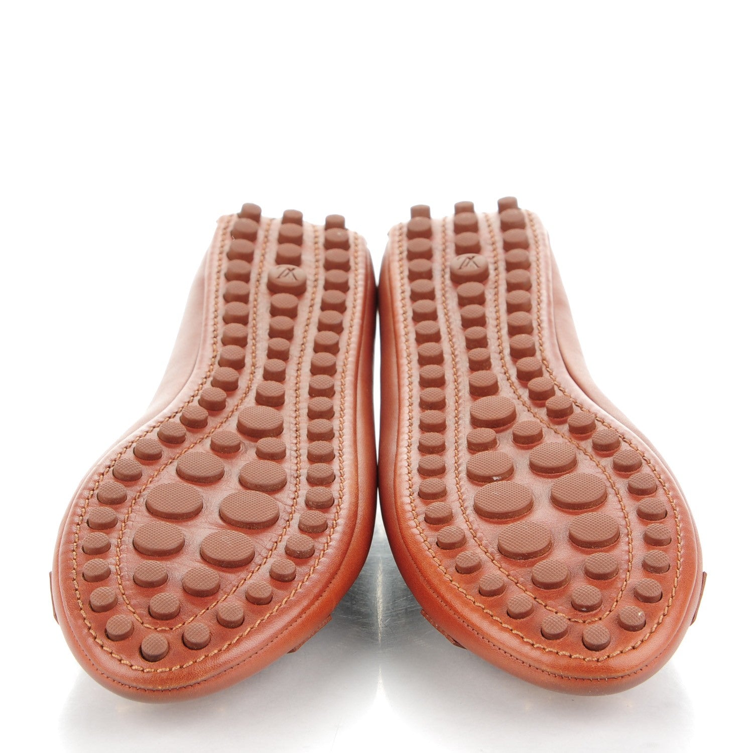 Louis Vuitton Calfskin Zip Oxford Ballerina Flats 38 Cognac 5 of 8