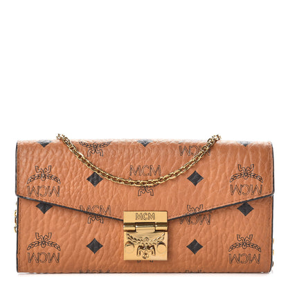MCM Visetos Large Patricia Wallet On Chain Cognac 1 of 10