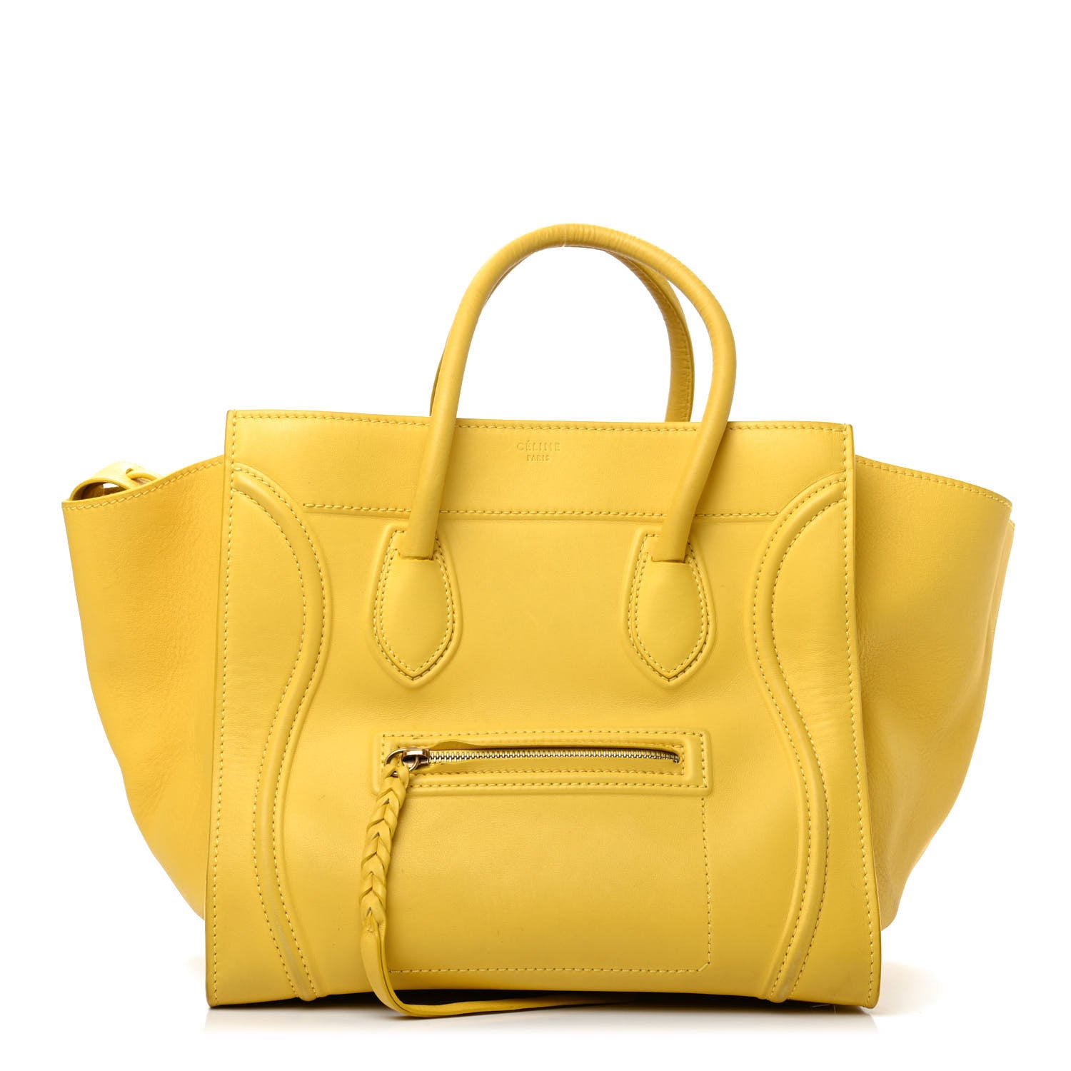 Celine Smooth Calfskin Medium Phantom Luggage Sun Yellow 1 of 9
