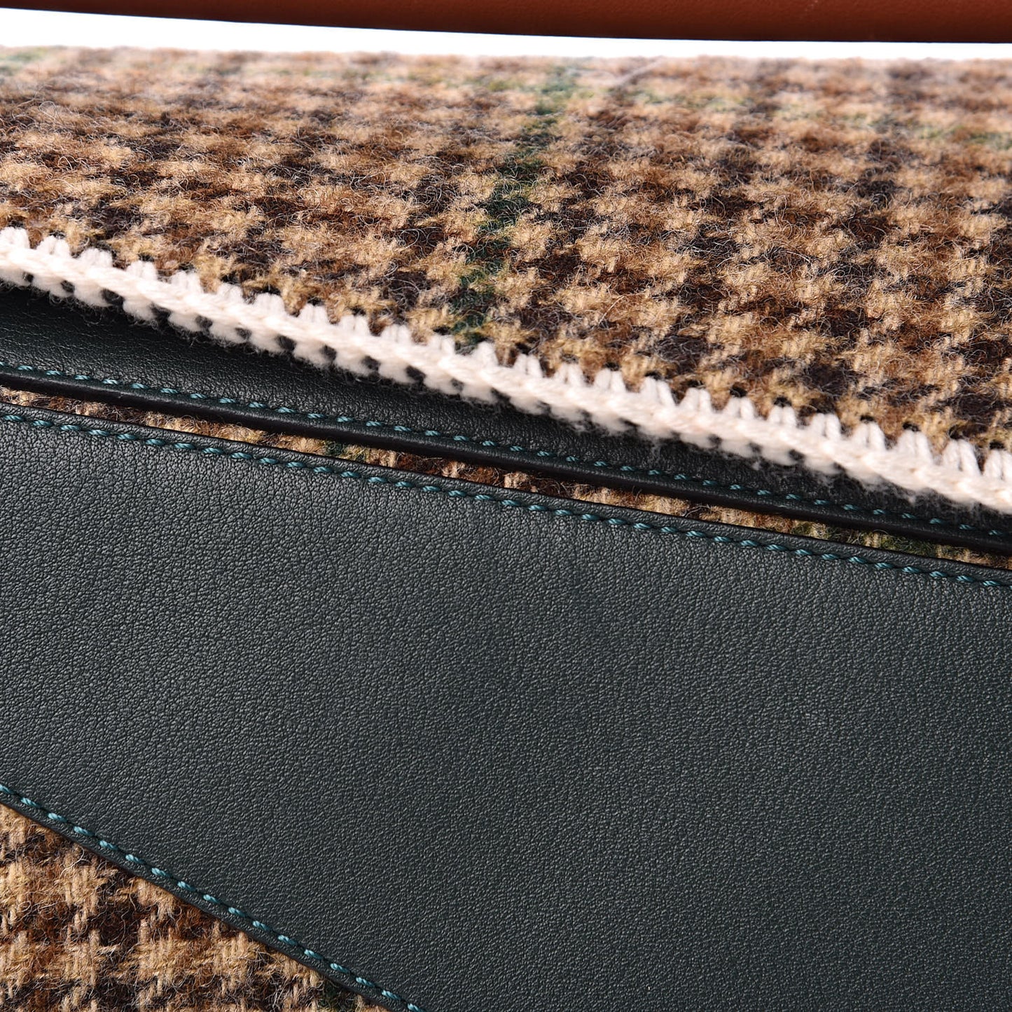 Tweed Calfskin Medium Puzzle Bag Emerald