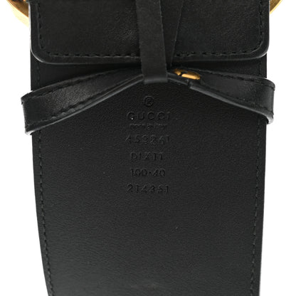 Gucci Moon Calfskin Pearl Double G 70mm Belt 100 40 Black Cream 3 of 8
