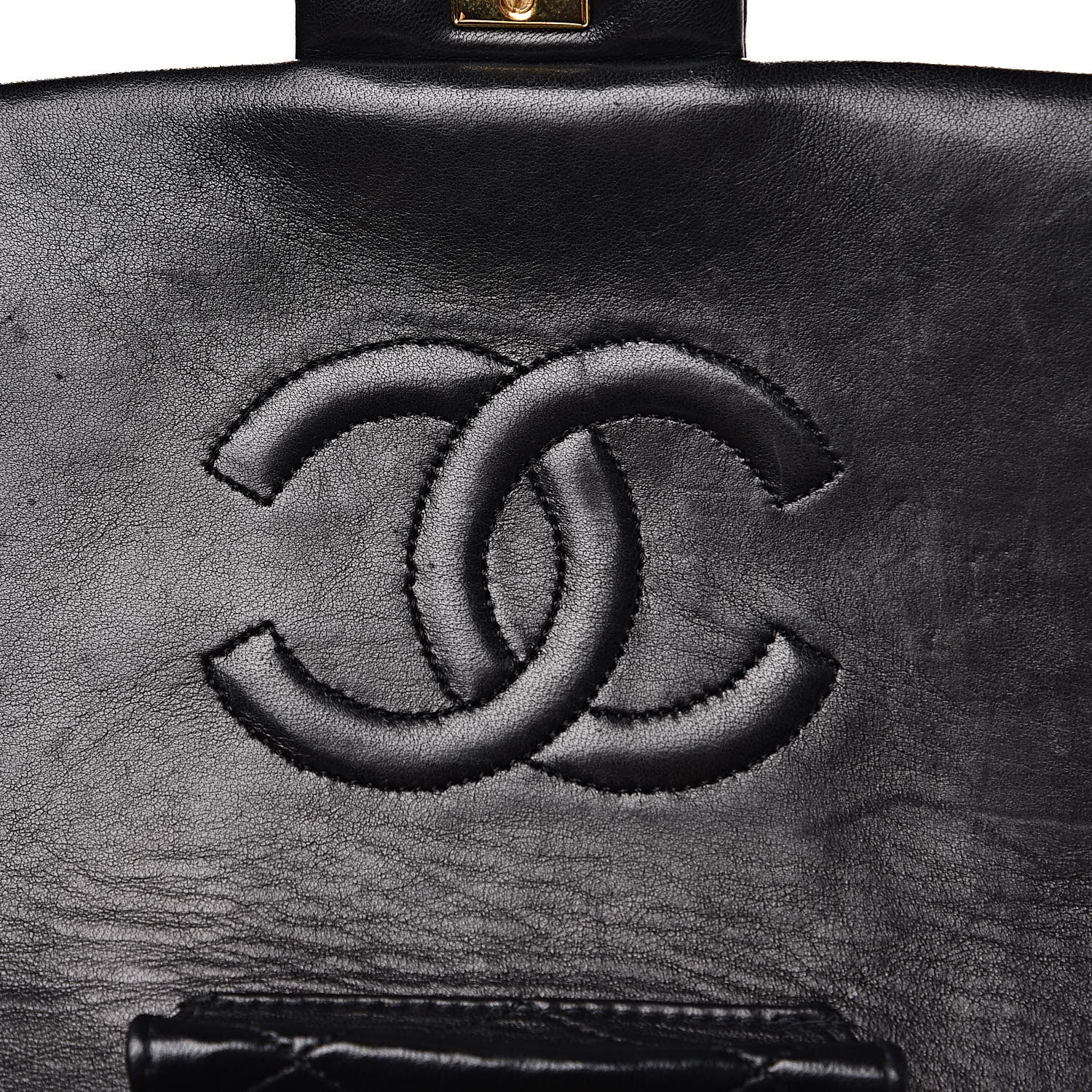 Chanel Lambskin Quilted Medium Single Flap Black 16 of 16