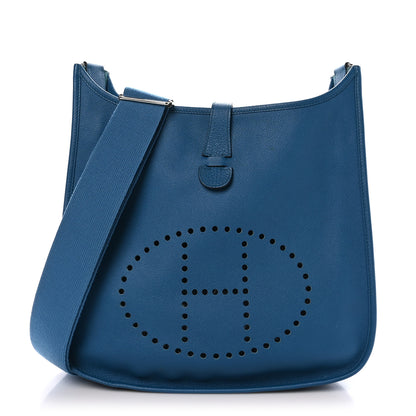 Hermes Courchevel Evelyne GM Bleu France 1 of 10