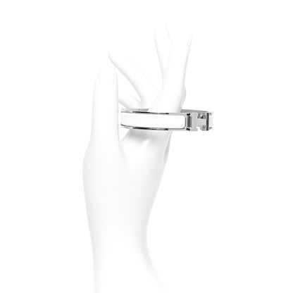 Hermes Enamel Narrow Clic Clac H Bracelet GM White 2 of 5