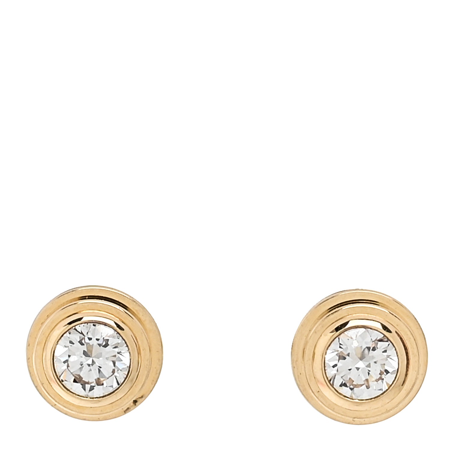 Cartier 18K Yellow Gold Diamond XS D'Amour Earrings 1 of 6