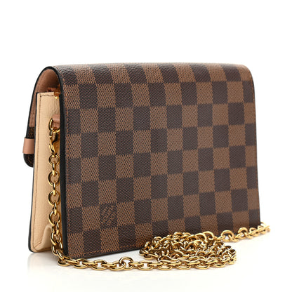 Louis Vuitton Damier Ebene Vavin Chain Wallet Creme 3 of 8