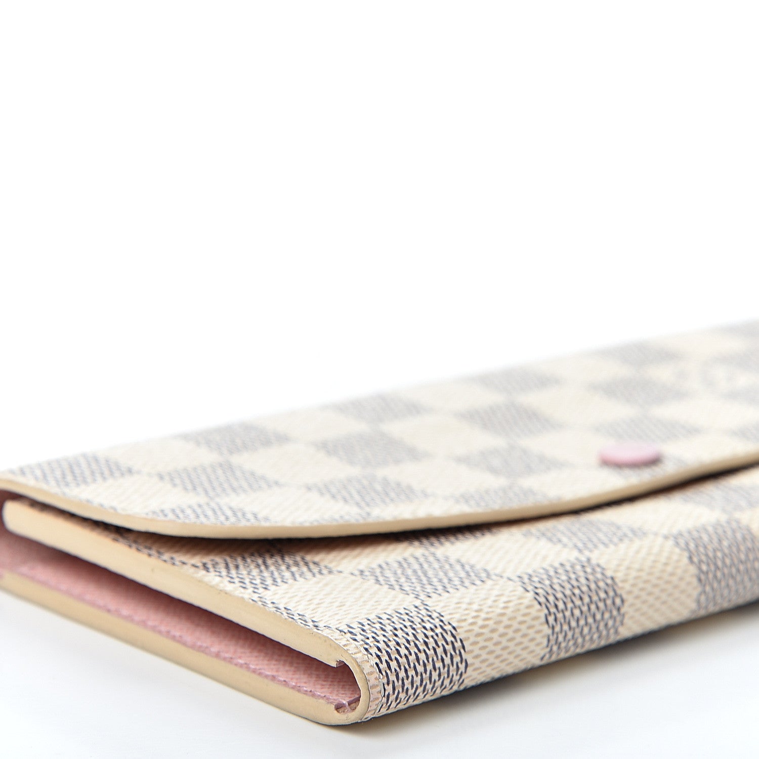 Louis Vuitton Damier Azur Emilie Wallet Rose Ballerine 7 of 8