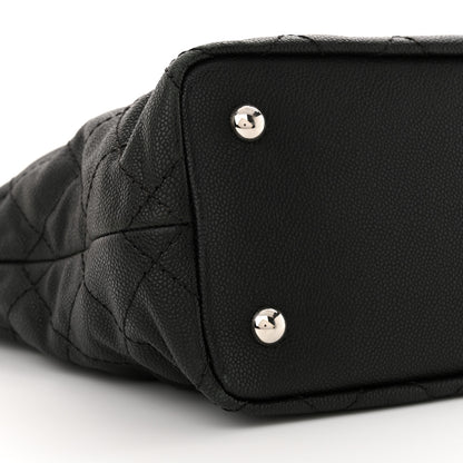 Chanel Grained Calfskin Quilted Small Daily Shopping Tote Black 10 of 14