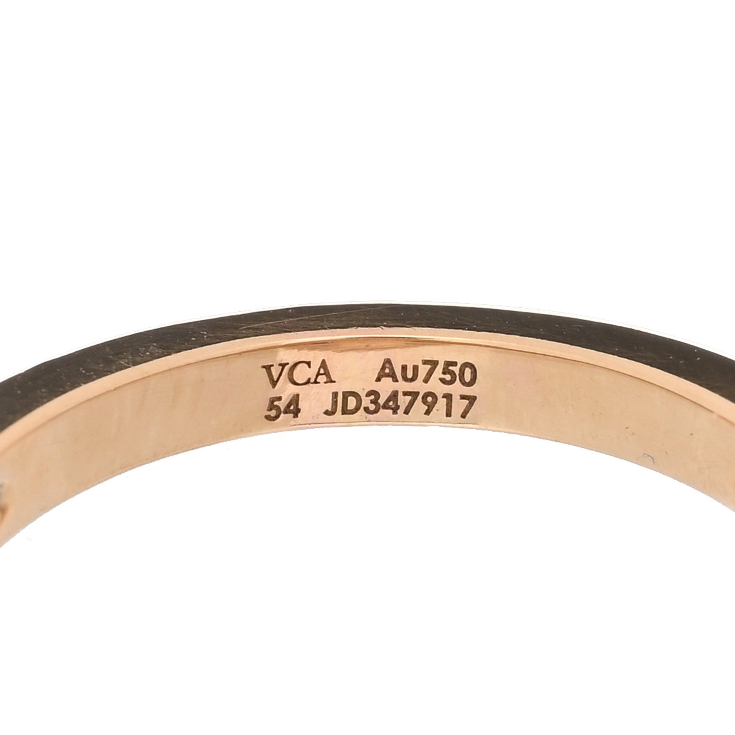 Van Cleef & Arpels 18K Yellow Gold Mother of Pearl Magic Alhambra Ring 54 6.75 4 of 5