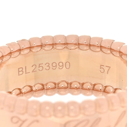 Van Cleef & Arpels 18K Rose Gold Perlee Signature Ring 57 8 5 of 5