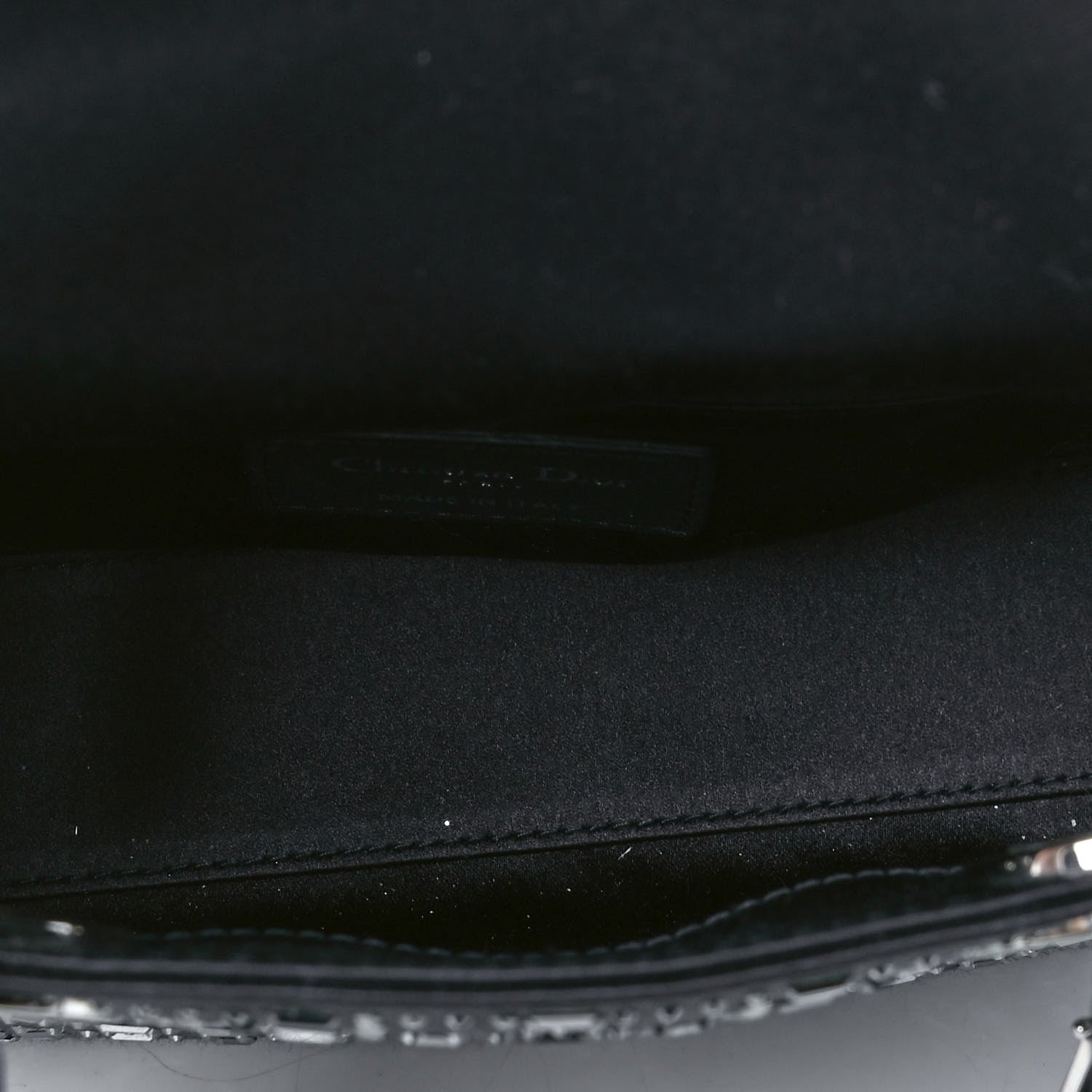 Christian Dior Satin Crystal Cannage Mini Lady Dior Navy 5 of 7