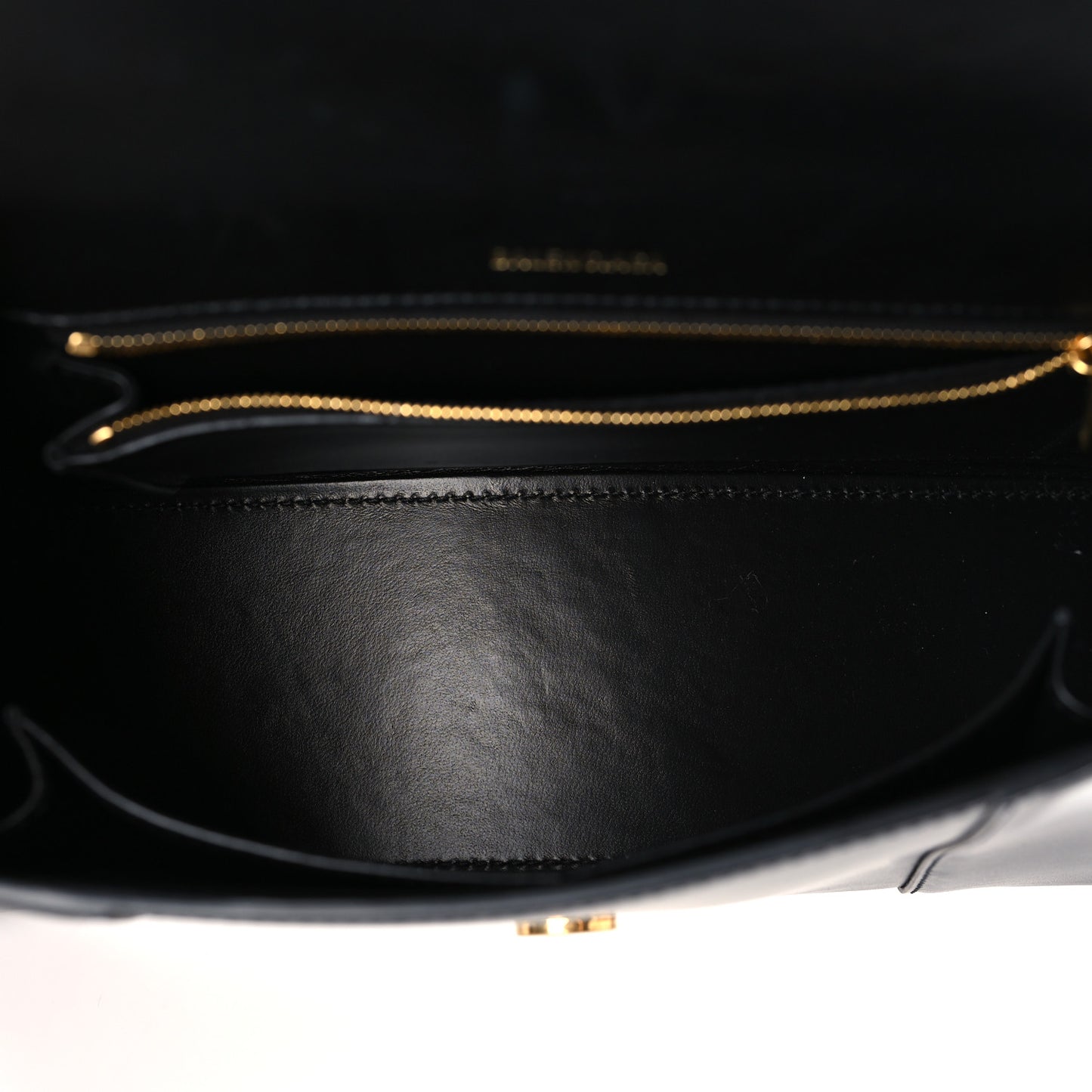 Shiny Box Calfskin Medium Hourglass Top Handle Bag Black