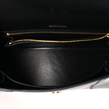Balenciaga Shiny Box Calfskin Medium Hourglass Top Handle Bag Black 5 of 9