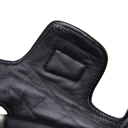 Chanel Grained Calfskin Velcro Dad Sandals 38 Black 12 of 17