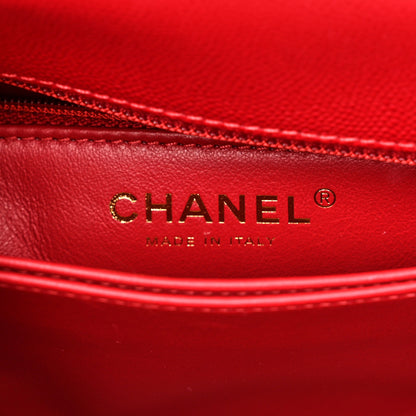 Chanel Caviar Quilted Mini Coco Handle Flap Red 5 of 9