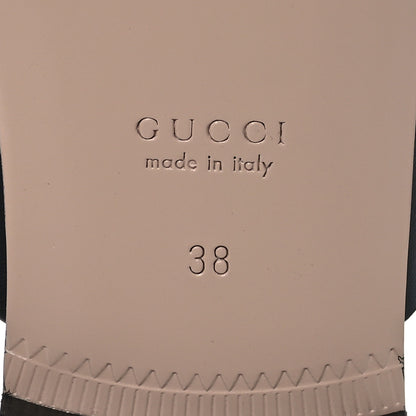 Gucci Sierra Calfskin Interlocking G Cut Out Thong Sandals 38 Black 7 of 8