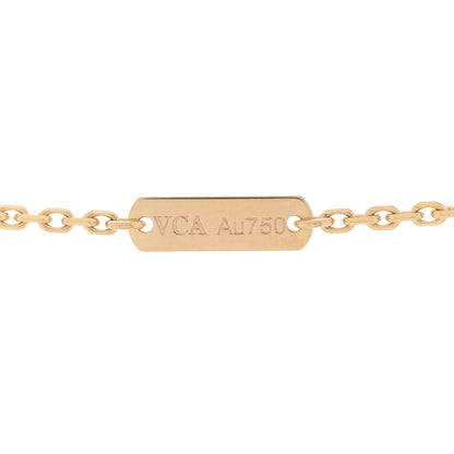 Van Cleef & Arpels 18K Yellow Gold Diamond Yellow Mother of Pearl Vintage Alhambra Pendant Necklace 6 of 6