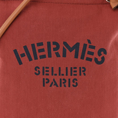 Hermes Canvas Swift Aline Grooming Bag Rouge H Gold 8 of 13