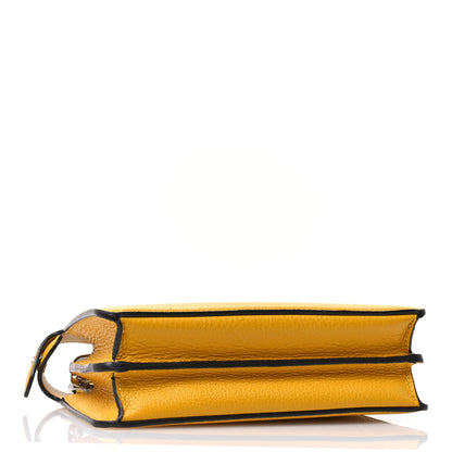Fendi Cuoio Romano Vitello Cover Bi-Color Peekaboo I See U X Cross Satchel  Sunflower Stone Mimosa 4 of 13