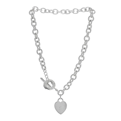 Tiffany Sterling Silver Heart Tag Toggle Necklace 3 of 4