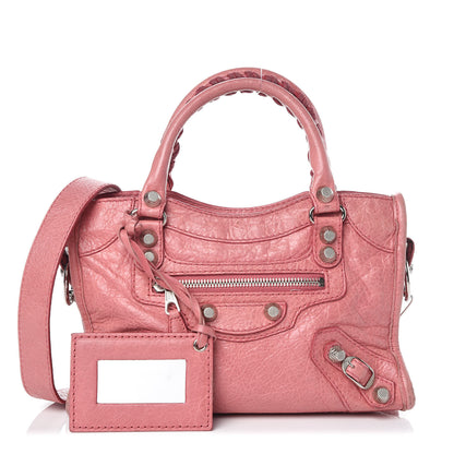 Balenciaga Agneau Giant 12 Silver Hardware Mini City Rose Bombon Raspberry 1 of 10