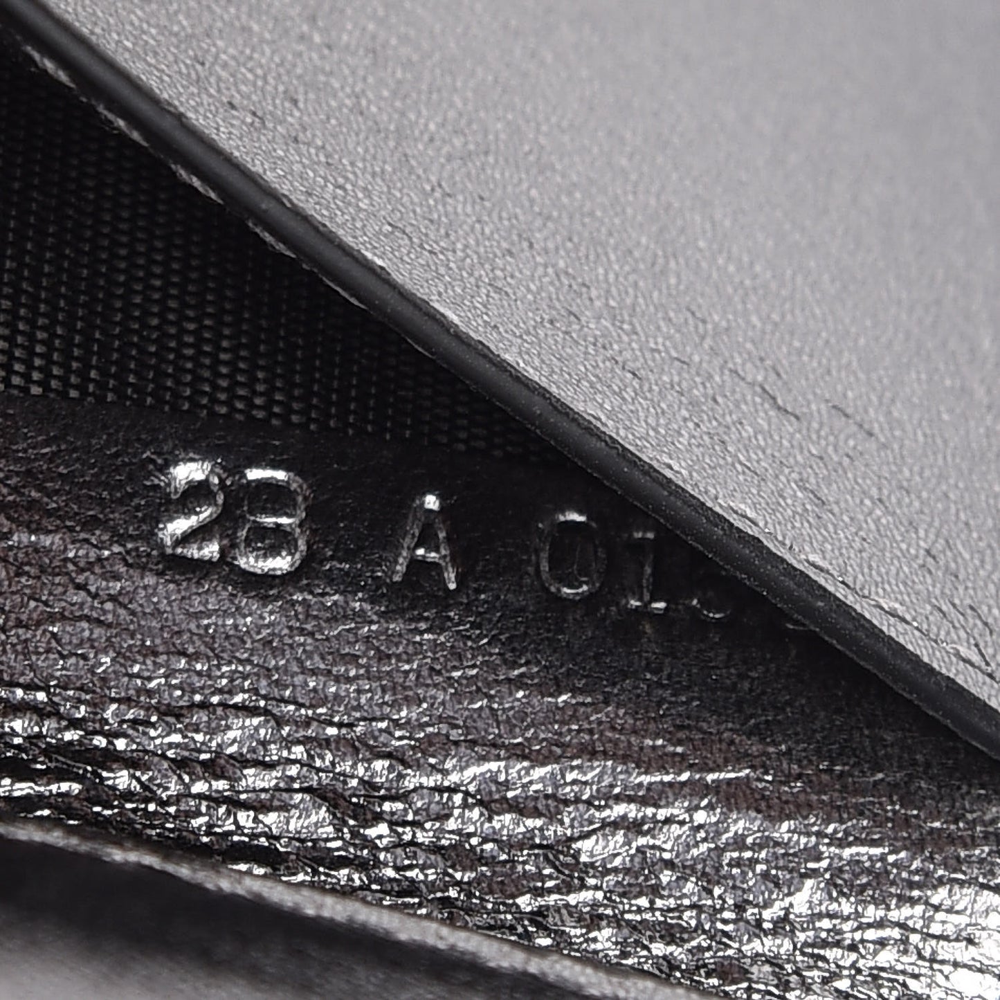 Lambskin Logo Emblem Tri-Fold Wallet Black