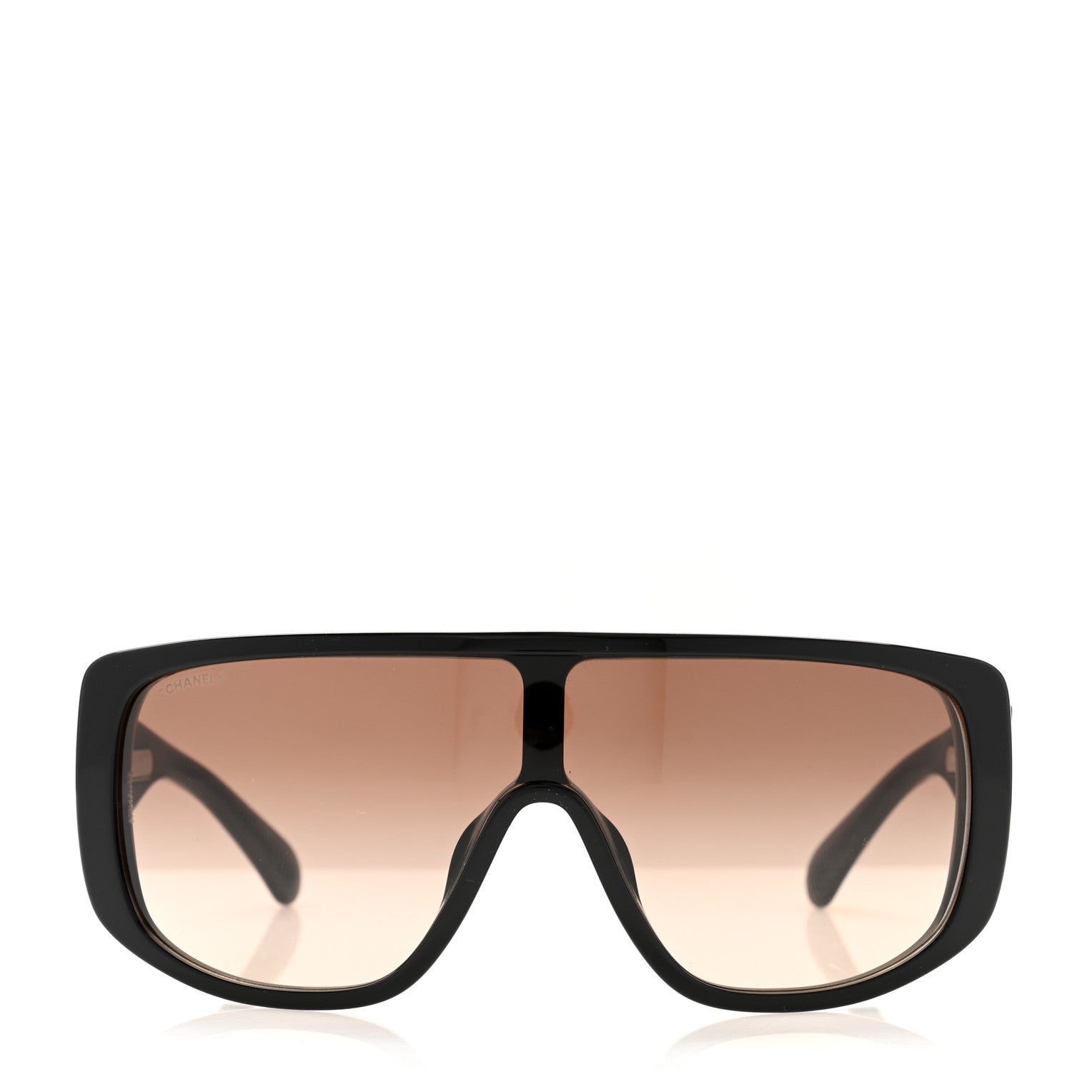 Chanel Acetate Shield Sunglasses 5495 Black 2 of 7