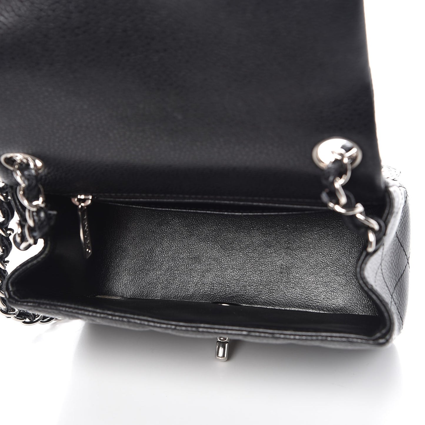 Caviar Quilted Mini Square Flap Black