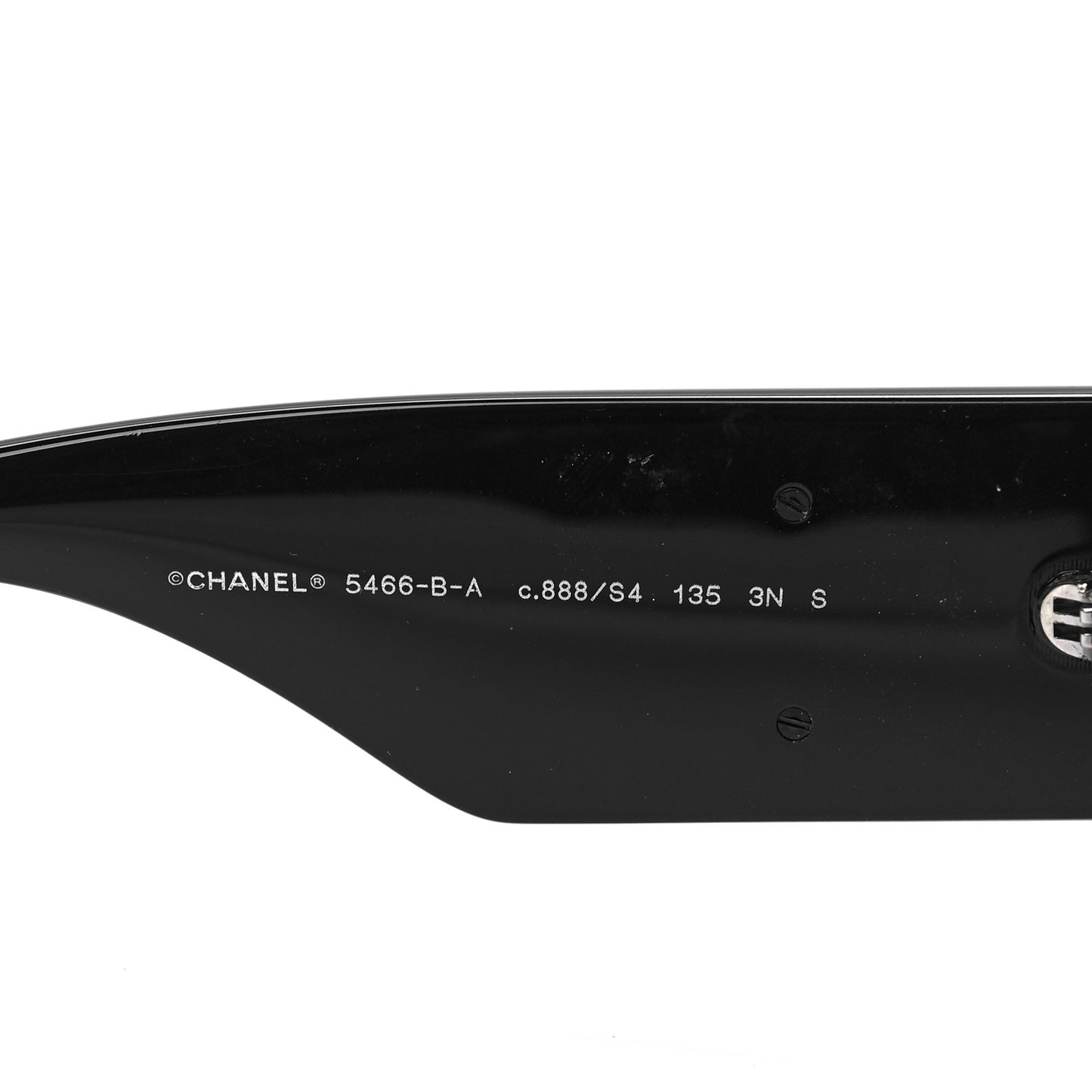 Acetate Crystal CC Shield Sunglasses 5466-B-A Black