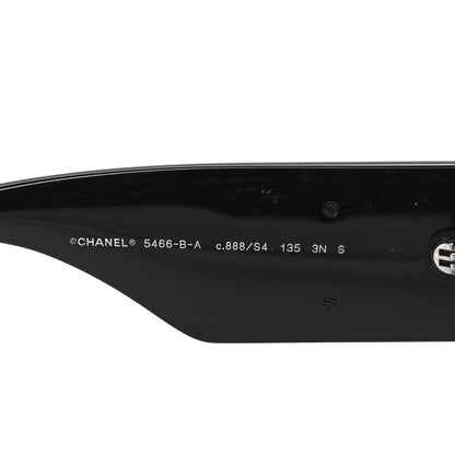 Chanel Acetate Crystal CC Shield Sunglasses 5466-B-A Black 6 of 8