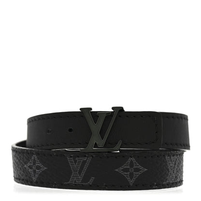 Louis Vuitton Monogram Eclipse LV Initiales Reversible Bracelet 19 1 of 7