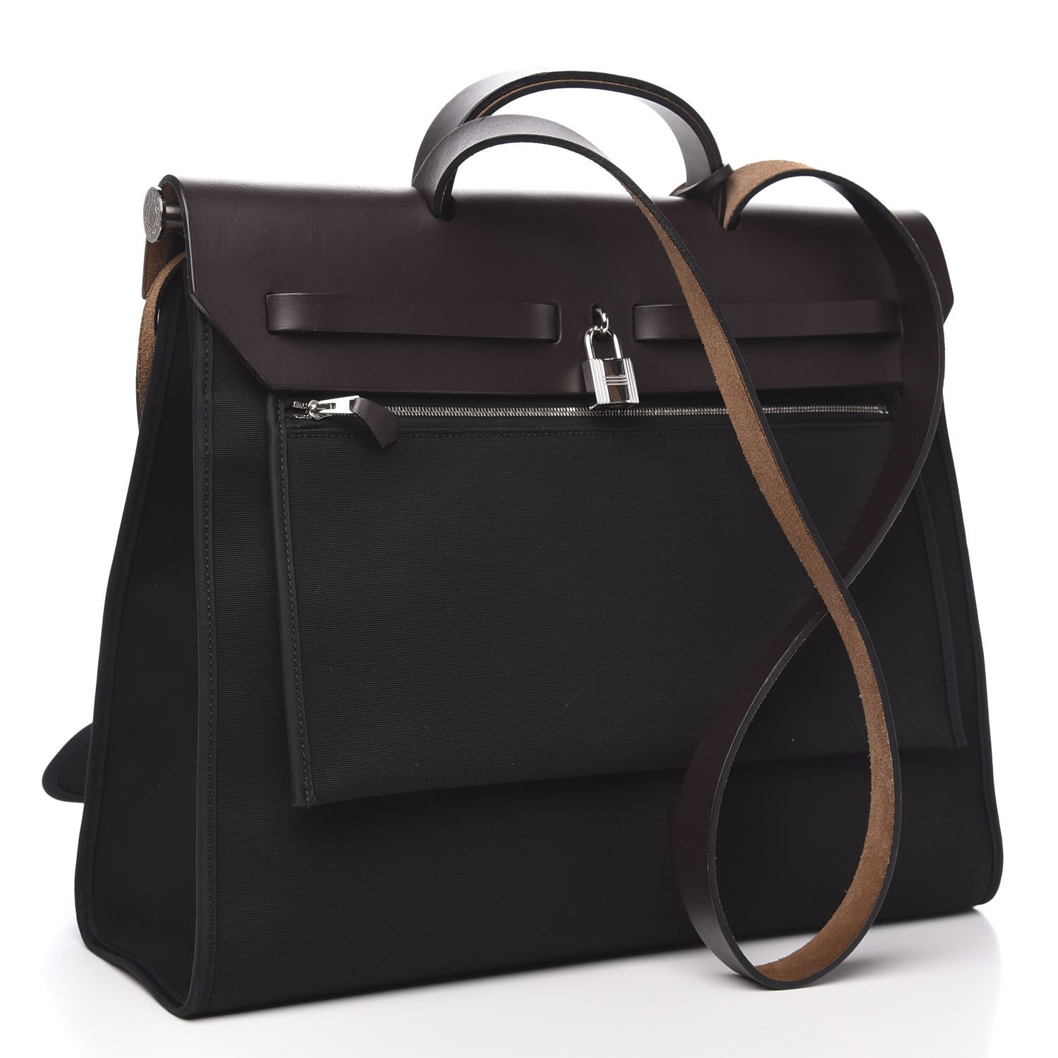 Hermes Toile Vache Hunter Herbag Zip 39 MM Black 3 of 12