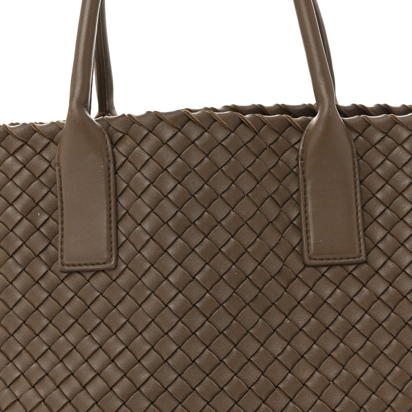 Lambskin Intreccio Small Cabat Taupe