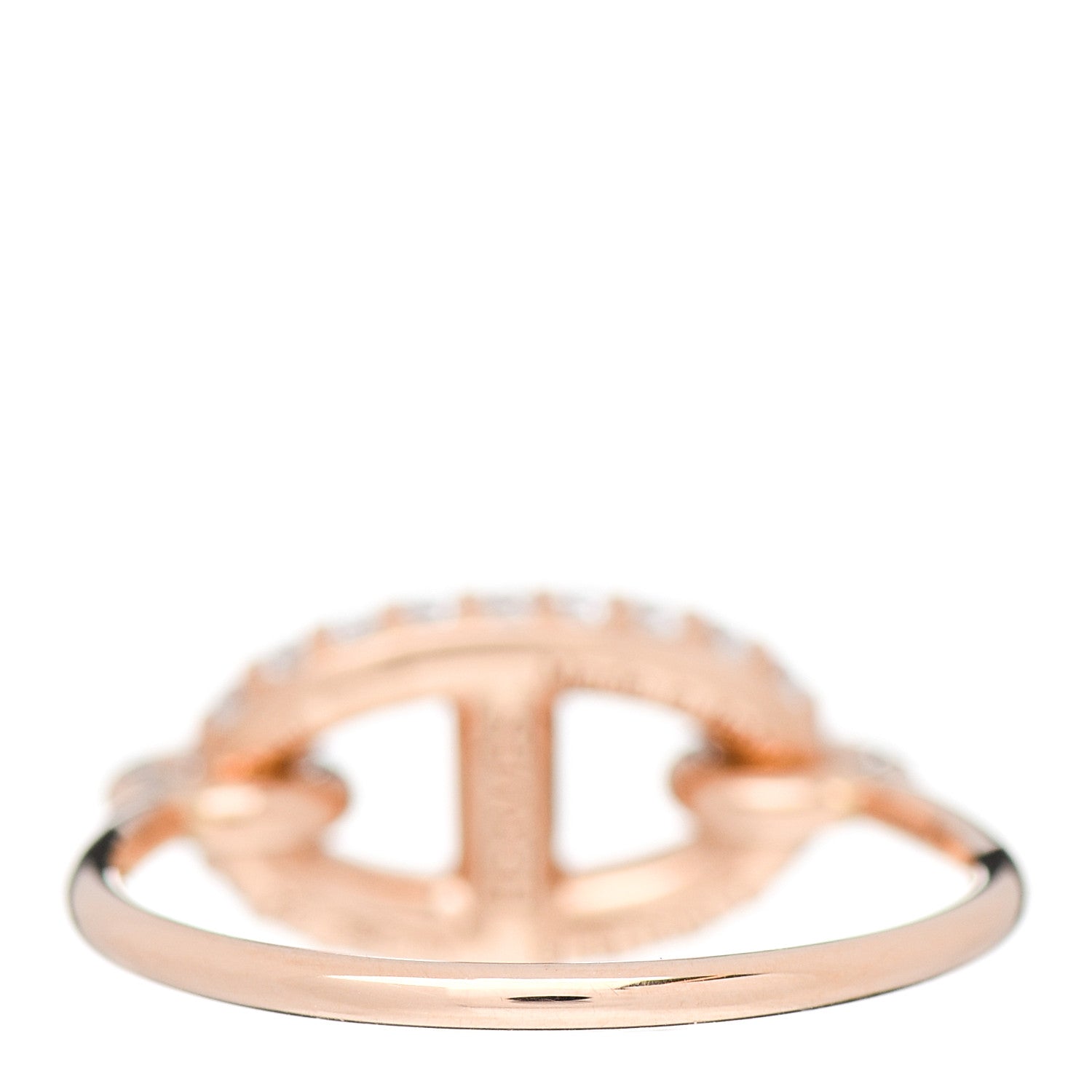 Hermes 18K Rose Gold Diamond Farandole Ring 54 6.75 4 of 5