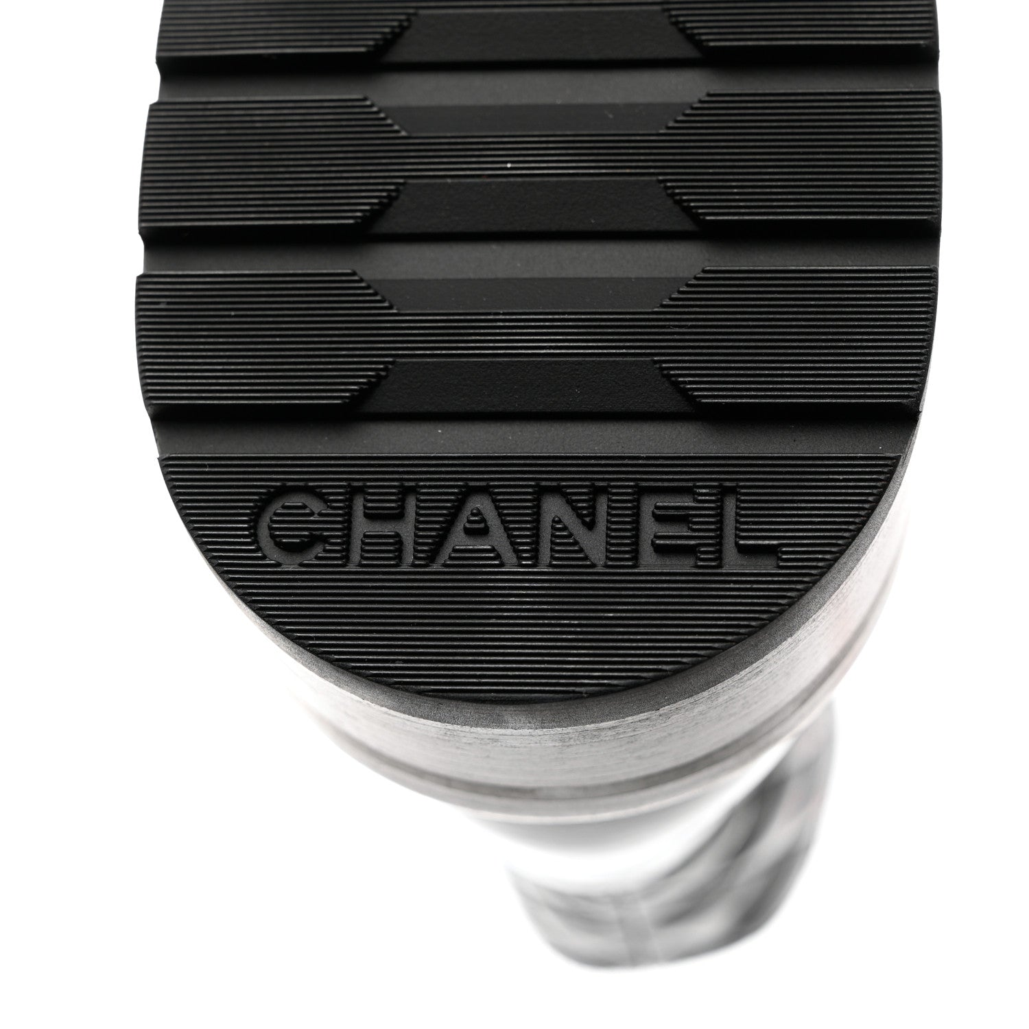 Chanel Shiny Calfskin Quilted Lace Up Combat Boots 36.5 Black 8 of 9