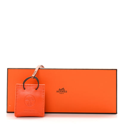 Hermes Milo Lambskin Swift Shopping Bag Charm Feu Gold 4 of 4