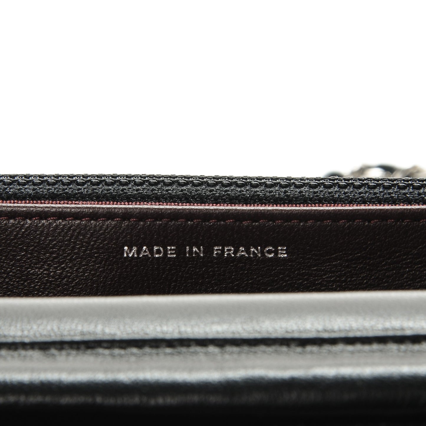 Lambskin Quilted Wallet On Chain WOC Black