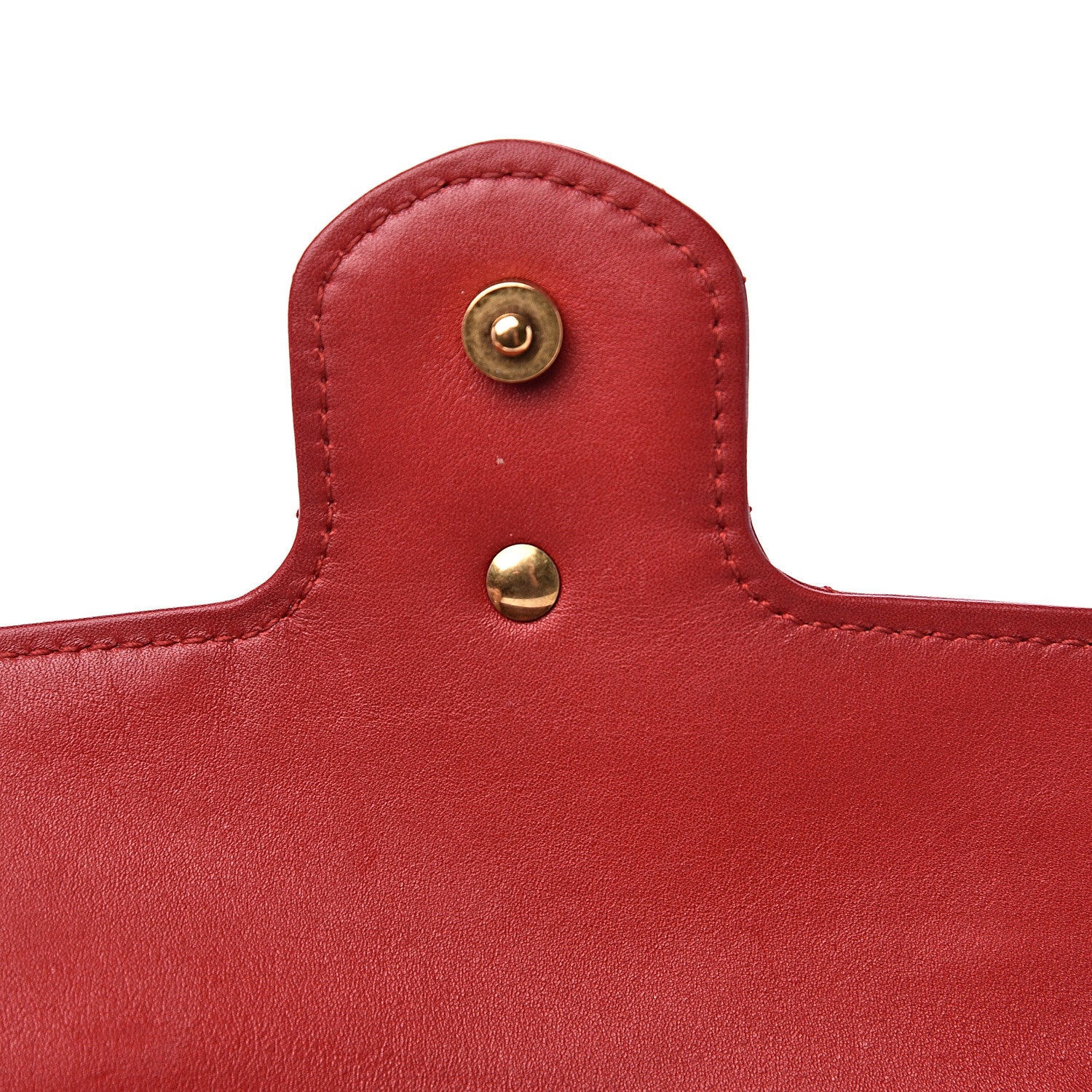 Gucci Calfskin Matelasse Super Mini GG Marmont Shoulder Bag Hibiscus Red 7 of 11