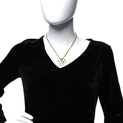 Louis Vuitton Monogram Charms Necklace Gold 2 of 6