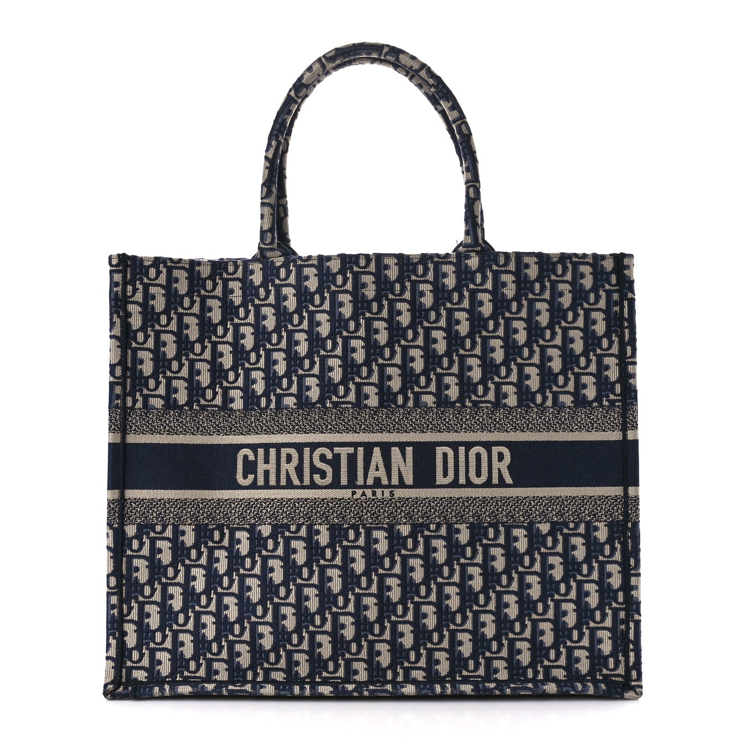 Christian Dior Oblique Large Book Tote Blue Multicolor 1 of 12