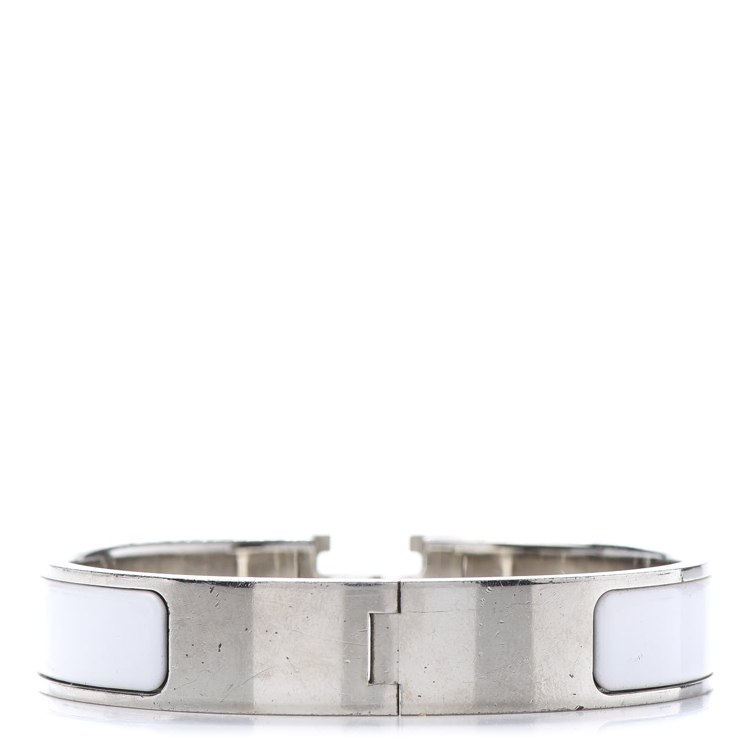 Hermes Enamel Narrow Clic Clac H Bracelet PM White 3 of 5