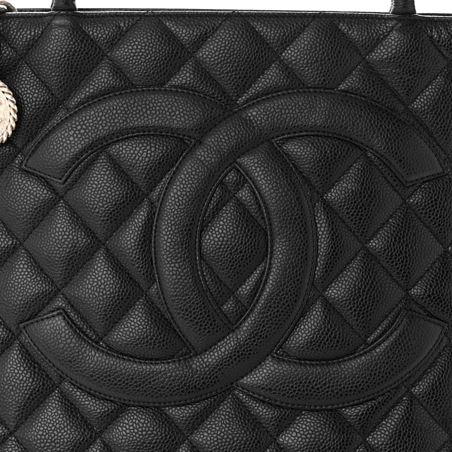 Chanel Caviar Quilted Medallion Tote Black 8 of 10
