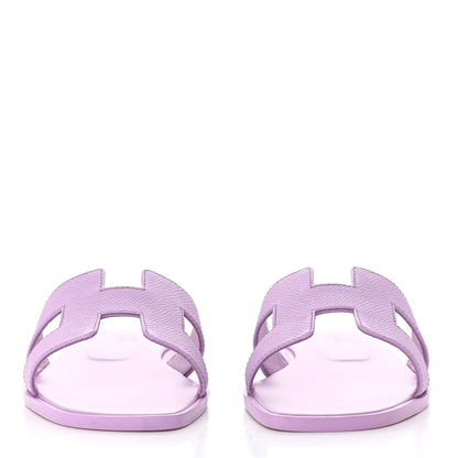 Hermes Epsom Oran Sandals 40 Violet Amethyste 2 of 9