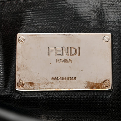 Fendi Cuoio Romano Glazed Fabric FF 1974 Peekaboo X-Lite Fit Black 6 of 9