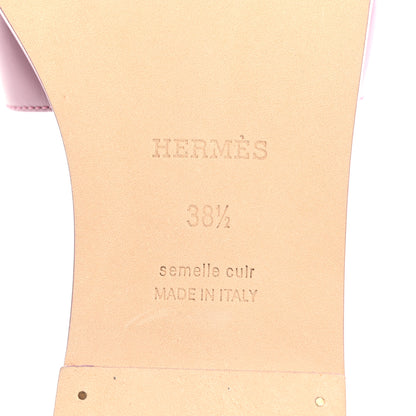 Hermes Calfskin Oran Sandals 38.5 Bruyère 8 of 9